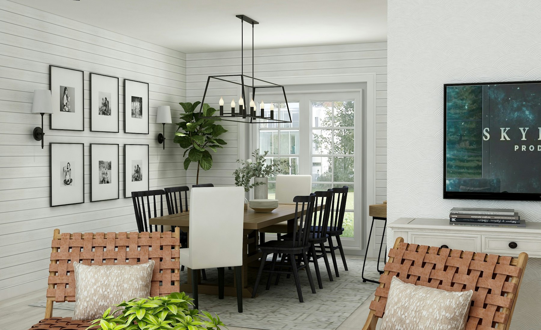 Tasteful boutique interior with soft lighting